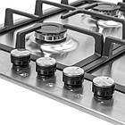 Варильна поверхня газова Gunter & Hauer GH 606 IX 60 см, сталь, електропідпал, газ-контроль, фото 3