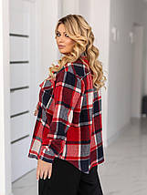 Жіноча сорочка в клітинку великого розміру Розміри: 52-54, 56-58, фото 4