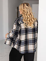 Жіноча сорочка в клітинку великого розміру  Розміри: 52-54, 56-58, фото 3