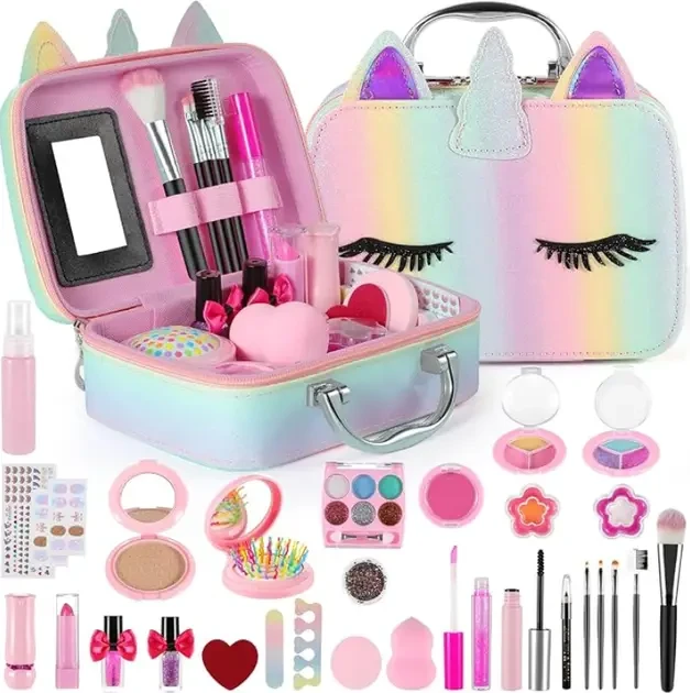 Дитячий набір декоративної косметики у сумочці MakeUP Cosmetic Box XXL. Валіза-єдиноріг для дівчаток