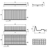 Сушка для посуду фасад 600мм графіт (1 піддон пластик) VIBO, фото 4