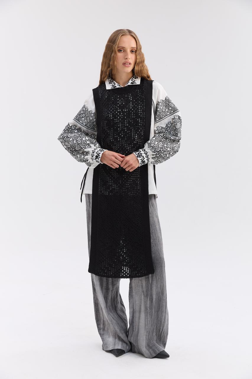 Жіночий в'язаний жилет "Горицвіт" (1 м)