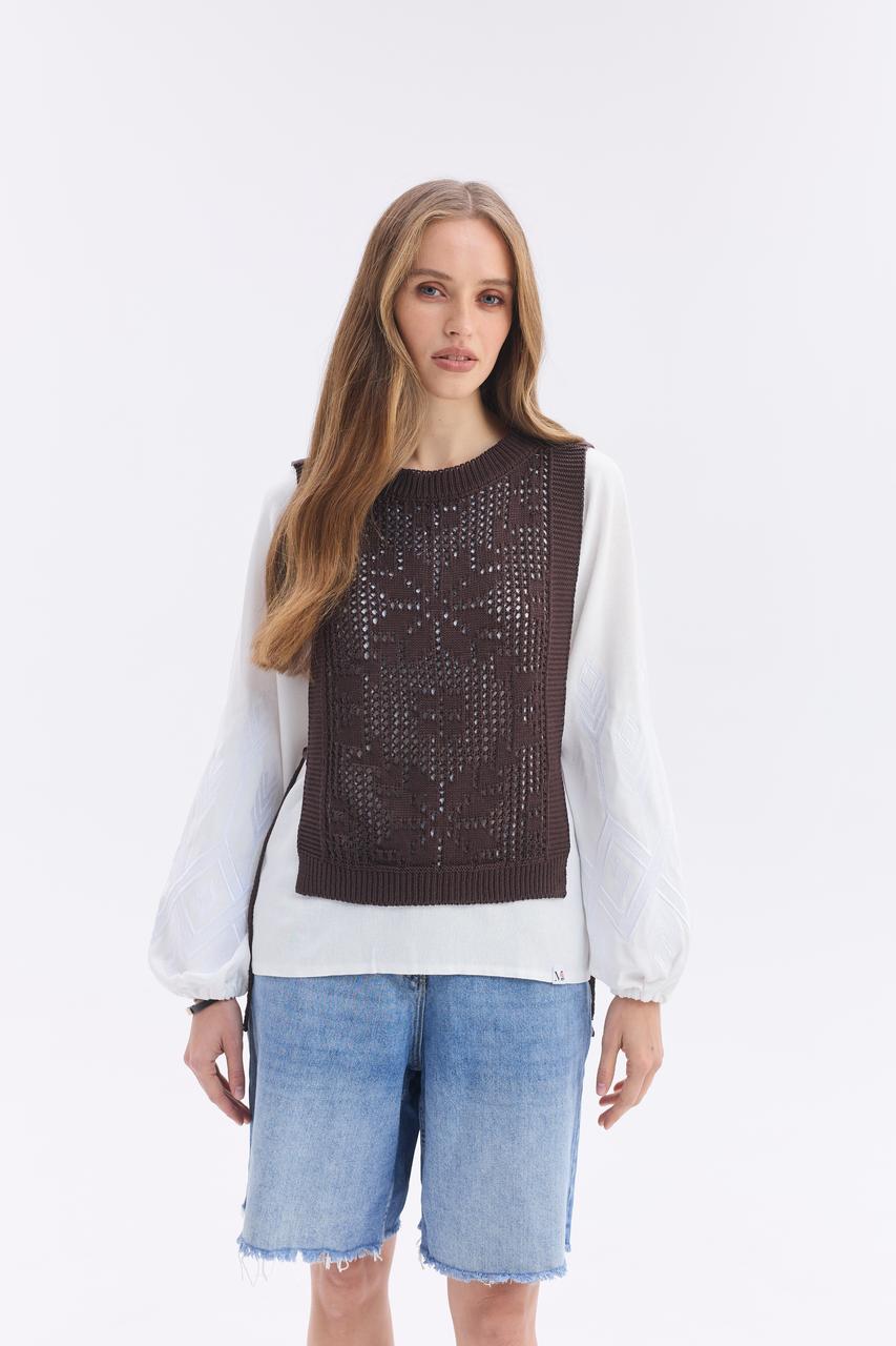 Жіночий в'язаний жилет "Берест"