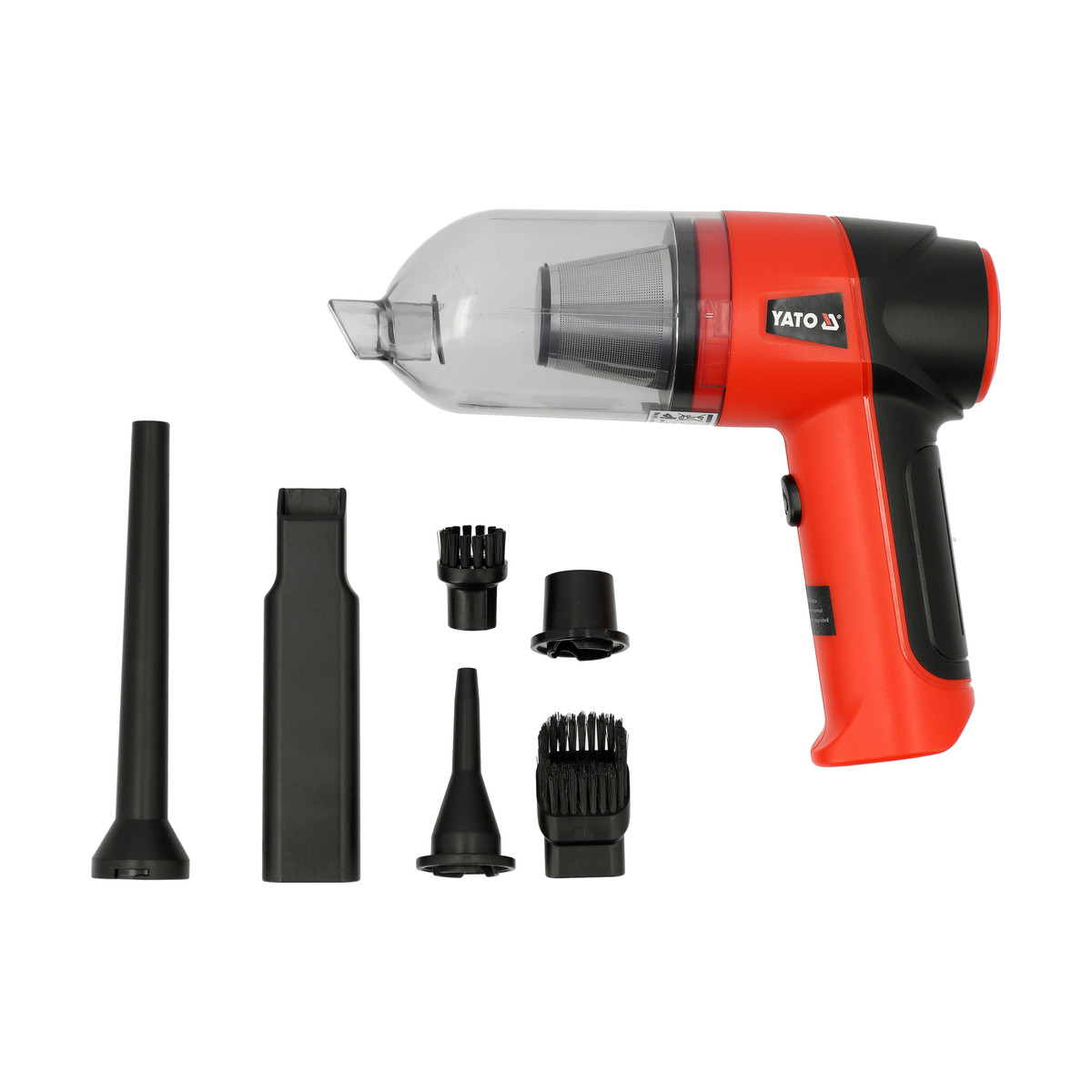 Порохотяг з фільтром HEPA акумуляторний Li-Ion 7.4 V 2 АГод (70 Вт) подовжувач і насадки Yato YT-85687, фото 1