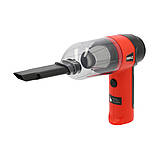 Порохотяг з фільтром HEPA акумуляторний Li-Ion 7.4 V 2 АГод (70 Вт) подовжувач і насадки Yato YT-85687, фото 8