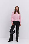 В'язана жіноча кофта з рукавами регланами, фото 8