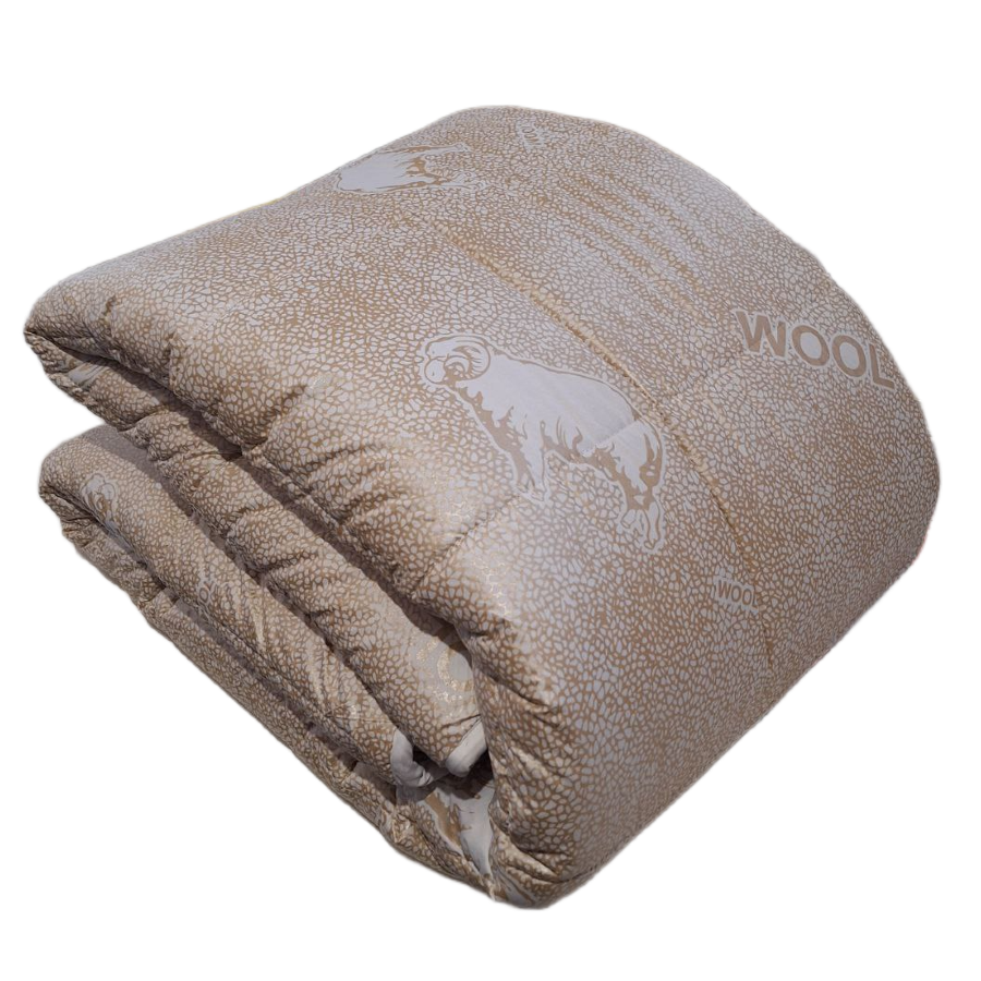 Ковдра вовняна стьобана, розмір 155х215 см, двоспальне, зимова, фото 1