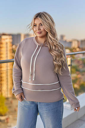 Жіночий теплий світшот великого розміру Розміри: 50-52, 54-56, фото 1