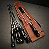 Набір шампурів у шкіряному чохлі "Кажан Блек", фото 3