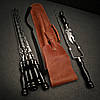 Набір шампурів у шкіряному чохлі "Кажан Блек", фото 2