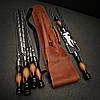 Набір шампурів у шкіряному чохлі "Кажан Люкс", фото 3
