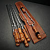Набір шампурів у шкіряному чохлі "Кажан RED", фото 4