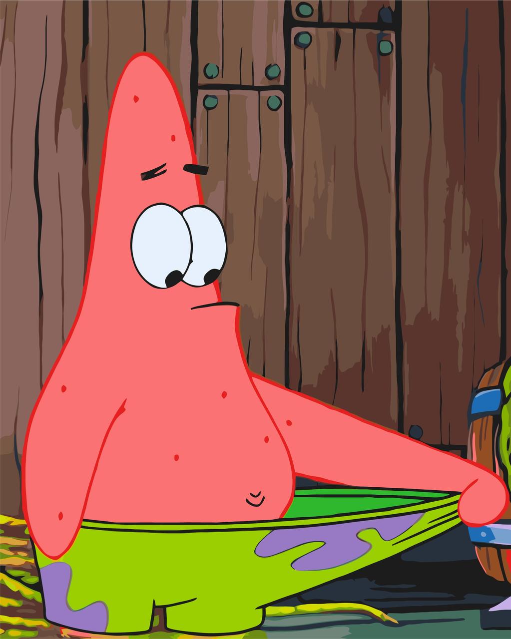 Картина за номерами Герої кіно. Патрік (спанчбоб) 40*50 см Орігамі LW 3542, фото 1