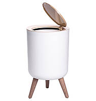 Відро для сміття з клік-кришкою на ніжках 8 літрів відро для сміття на кухню, в спальню і для офісу HP-45-13