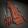 Набір шампурів у шкіряному чохлі "Кажан Cherry", фото 3
