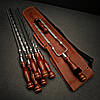 Набір шампурів у шкіряному чохлі "Кажан Cherry", фото 4