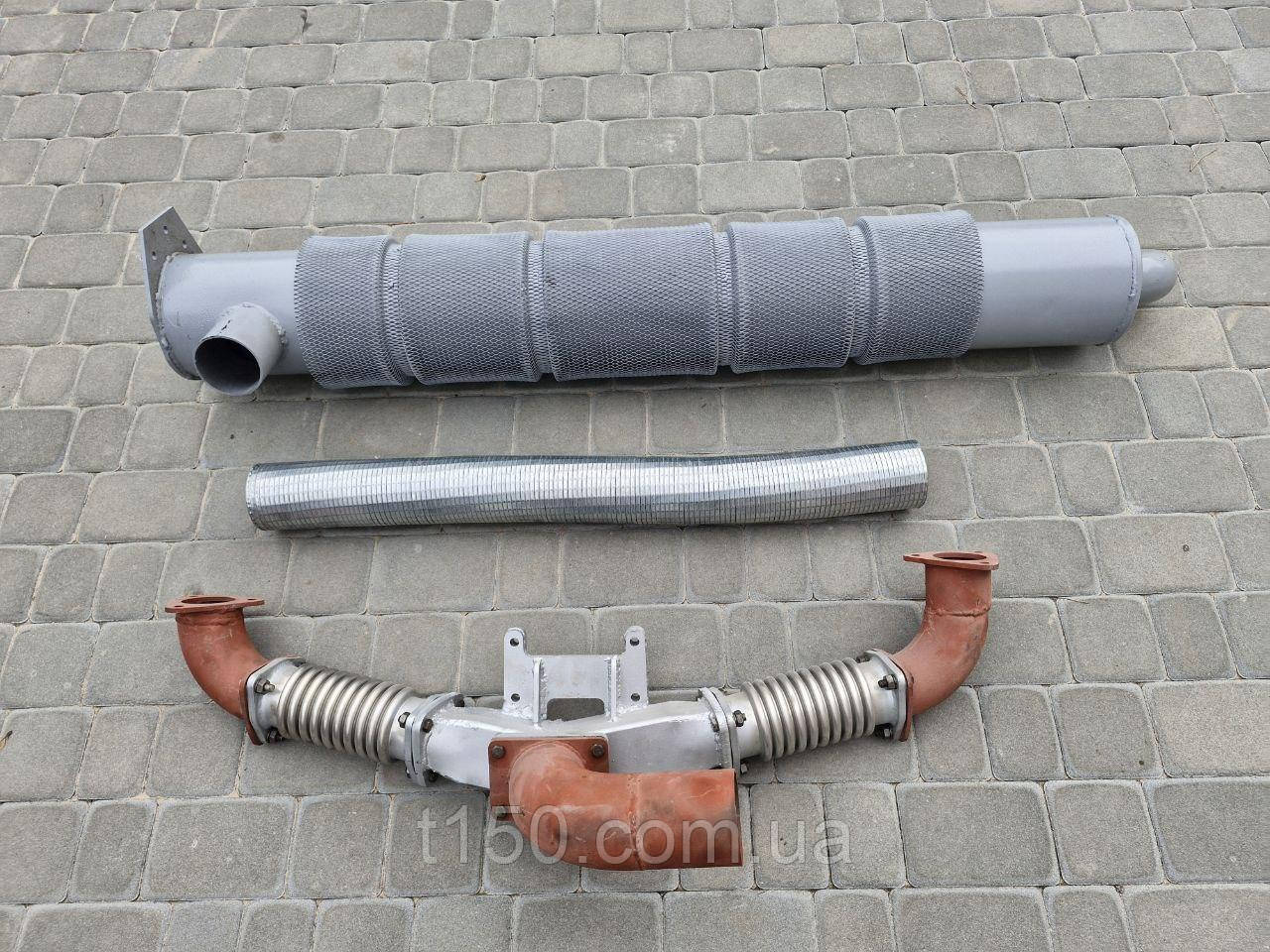 Комплект переоборудования ГЛУШИТЕЛЯ ХТЗ (ЯМЗ) без глушителя, фото 1