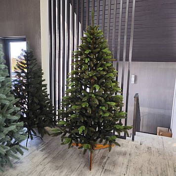 Штучна ялинка "Лісова" 1.8 м комбінована ПВХ гілки і литі гілки