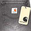 Чоловічі широкі джинси Carhartt темно-сірі з потертостями, вільний крій, Y2K стиль, фото 4