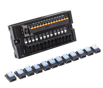 Клемний блок датчика ESTB-12M-3, розподільник сигналів датчиків, 12 каналів, фото 2