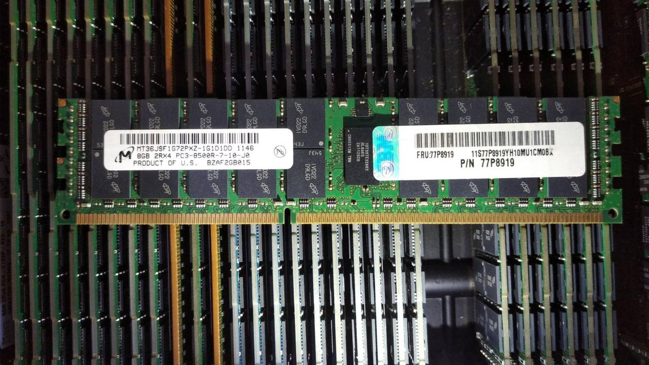 8GB DDR3 1066MHz Micron 8500R 2Rx4 PC3 REG ECC RAM Серверна оперативна пам'ять MT36JSF1G72PXZ-1G1D1DD, фото 1