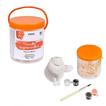 Набір для творчості Strateg Гіпсова забарвлення. Котик 30943 G-Rich