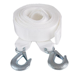 Трос буксир ST206-E 5 т. стрічка 50 мм х 5,0м білий/2 гака/кулек