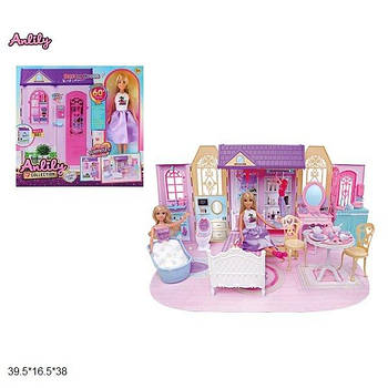 Ляльковий будинок з лялькою, меблями та аксесуарами 616051 G-Rich