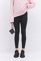 Жіночі утеплені лосини чорного кольору