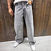 Чоловічі широкі джинси Carhartt світло-сірі з ефектом варки, вільний крій, Y2K стиль, фото 2