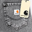 Чоловічі широкі джинси Carhartt світло-сірі з ефектом варки, вільний крій, Y2K стиль, фото 4
