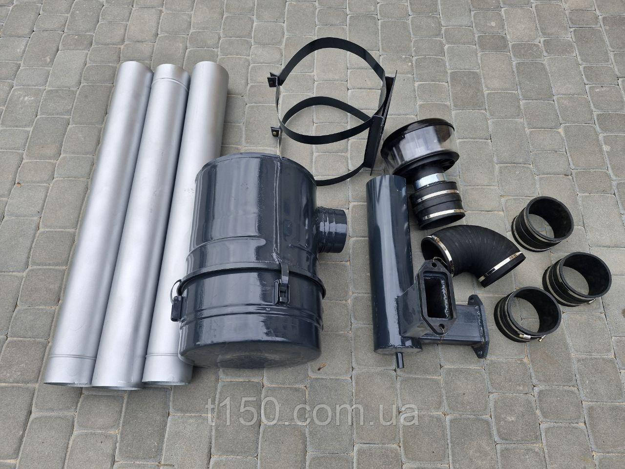 Комплект переоборудования ГЛУШИТЕЛЯ ХТЗ (ЯМЗ) без глушителя, фото 1