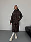 Жіноче зимове пальто довге стьобане з капюшоном (р. 42-50) 65PA261, фото 3