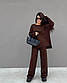 Жіночий теплий костюм светр з подовженою спиною та прямі штани (р. 42-46) 9KO3935, фото 3