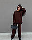 Жіночий теплий костюм светр з подовженою спиною та прямі штани (р. 42-46) 9KO3935, фото 5