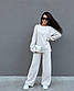 Жіночий теплий костюм светр з подовженою спиною та прямі штани (р. 42-46) 9KO3935, фото 9