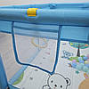 Дитячий розкладний манеж Avko 120х180см Blue + кульки та килимок, фото 6