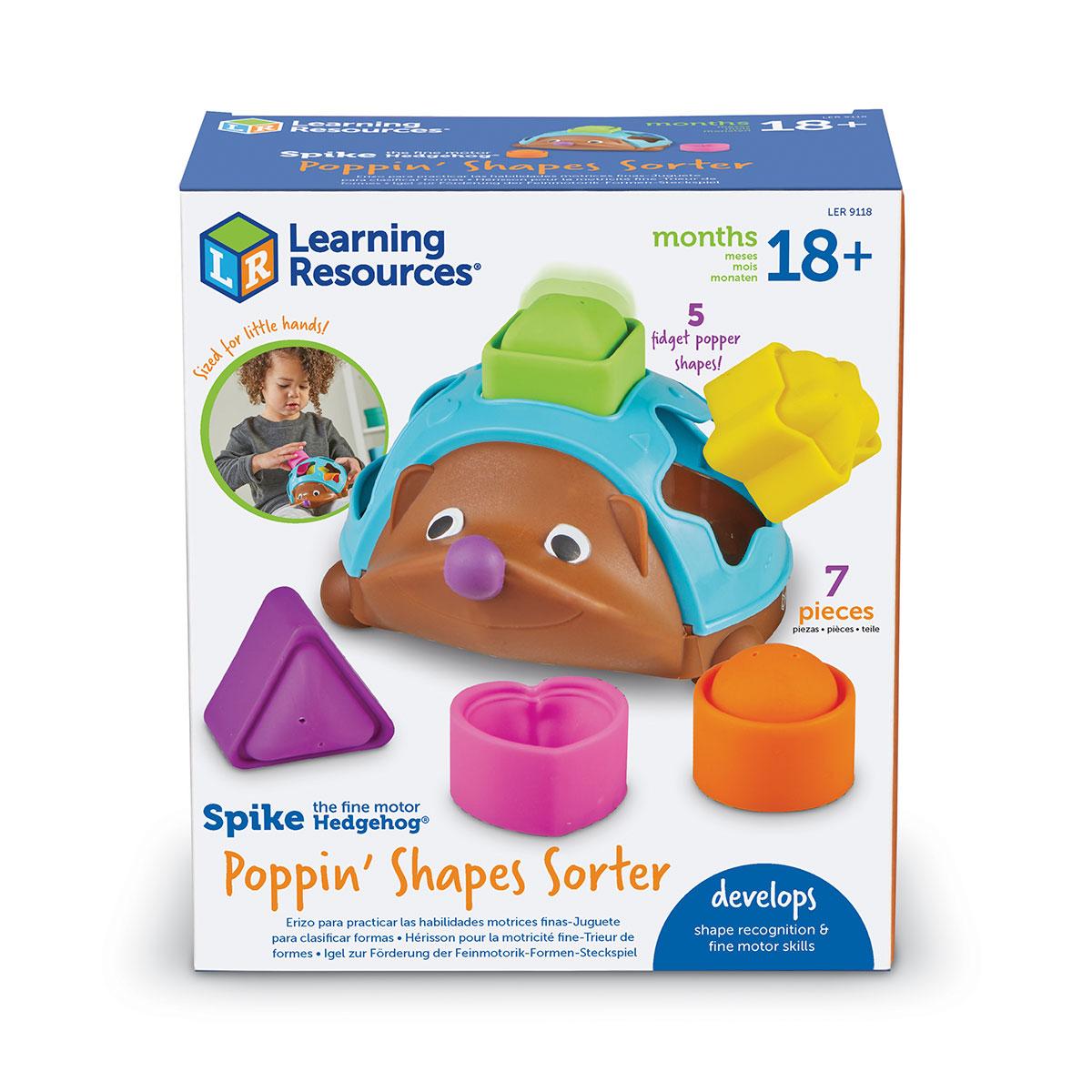Навчальний ігровий набір LEARNING RESOURCES Spike The Fine Motor Hedgehog™ - POP-IT СОРТЕР ЇЖАЧОК, фото 1