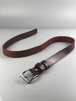 Ремінь жіночий з натуральної шкіри, 3 см, Бордо