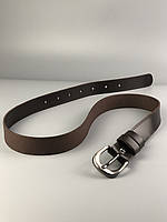 Ремінь жіночий з натуральної шкіри, 3 см, Коричневий
