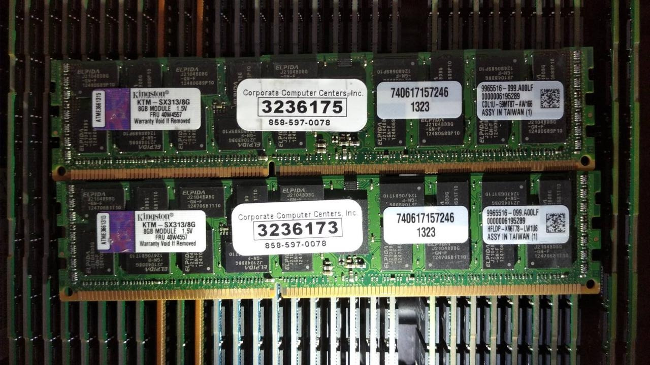 16Gb (2x8Gb) DDR3 1333Mhz Kingston 10600R ECC Registered DIMM CL9 2RX4 1.5V Серверна пам'ять KTM-SX313/8G, фото 1