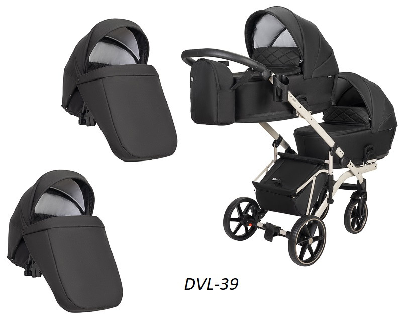 Дитяча універсальна коляска 2 в 1 для двійні "Velio Duo Lux", фото 1