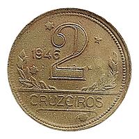 Бразилія 2 крузейро, 1946 Без мітки монетного двору