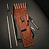 Набір шампурів у шкіряному чохлі "Гепард Гільза", фото 5