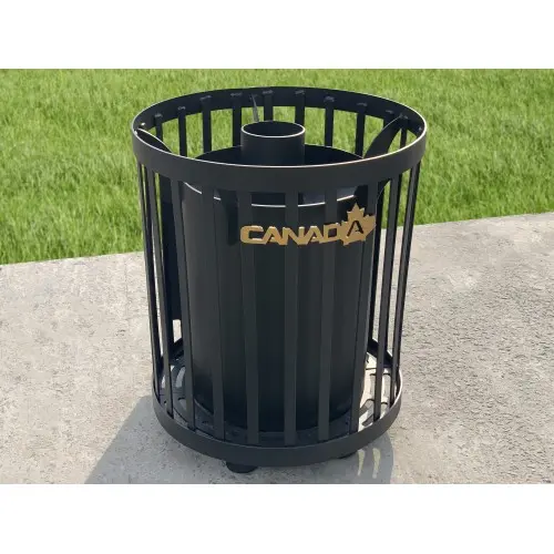 Банна піч Бочка 15 м³ з виносом 240 мм, дверцята 405×405, термостійке скло CANADA, фото 1