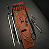 Набір кованих шампурів у шкіряному чохлі "Гепард ГАРТ", фото 5