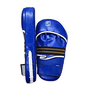 Лапи кікбоксерські BOXER NEW L прямі вінілшкіряні сині