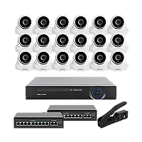 Комплект відеоспостереження на 18 камер GV-IP-K-W85/18 5MP