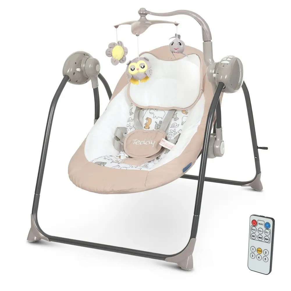 Комфортний шезлонг El Camino TEDDY ME 1075 з гойданням і іграшками