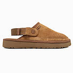 Чоловічі клоги UGG Goldenstar Clog Chestnut (коричневі) модні шльопанці ugg-0116 Уги топ, фото 4